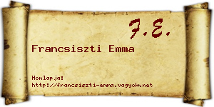 Francsiszti Emma névjegykártya